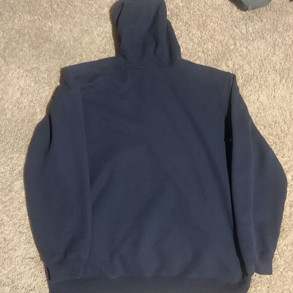 Carhartt Men's Tall Loose Fit Midweight Pullover Hoodie LB3 New Navy Size 2XLT - Picture 7 of 10